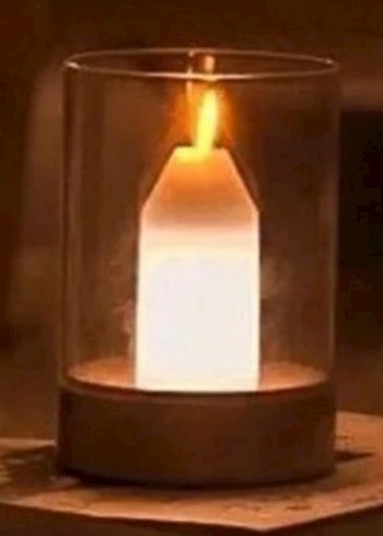 Zara Home Beyaz Camlı Masa Lambası