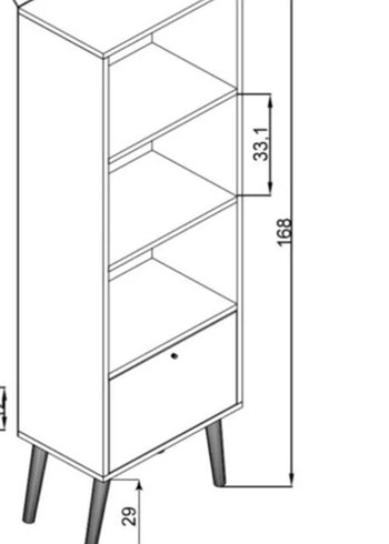 Beyaz ve Ahşap Kitaplık - Görsel 2