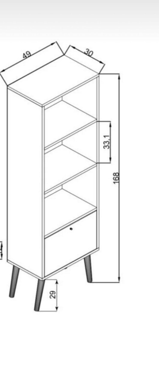 Beyaz ve Ahşap Kitaplık - Görsel 2