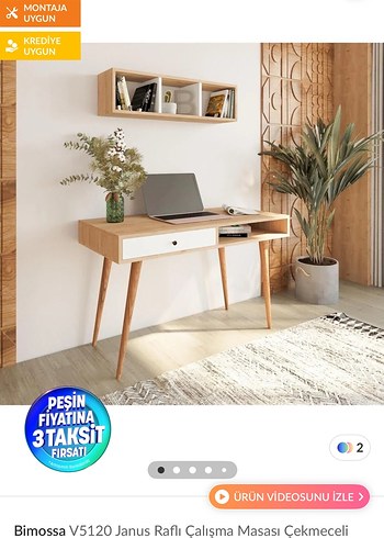 İskandinav Modern Çalışma Masası & Kitaplık Seti (2Parça) - Görsel 4