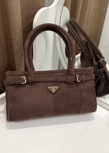 Prada Kahverengi Suet El Cantasi