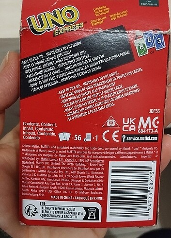 UNO oyun kartlari 