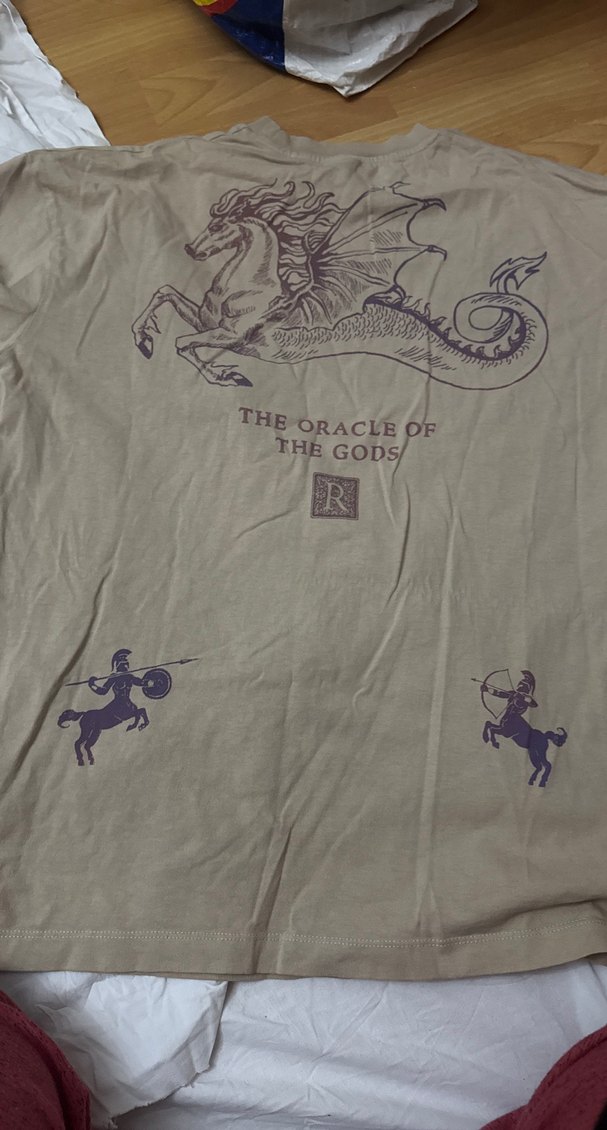 Bej Baskılı Pamuklu Erkek Tişört - Görsel 3