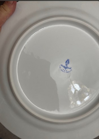 Beyaz Gri Kenarlı Tabak - Görsel 2