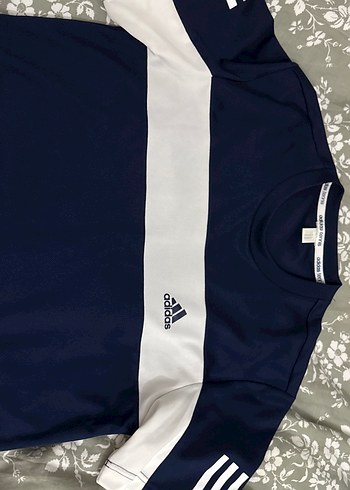 Erkek Lacivert Adidas Spor Tişörtü - Görsel 2