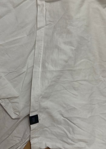 Erkek Beyaz Keten Kısa Kollu Tişört - Görsel 2