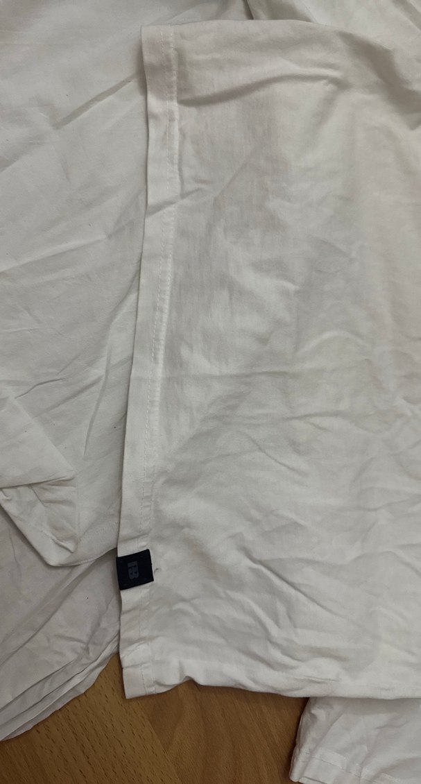 Erkek Beyaz Keten Kısa Kollu Tişört - Görsel 2