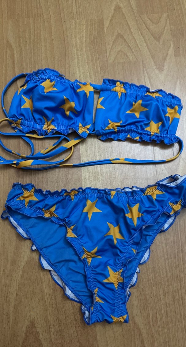 Mavi Çiçekli mayo ve bikiniler - Görsel 3