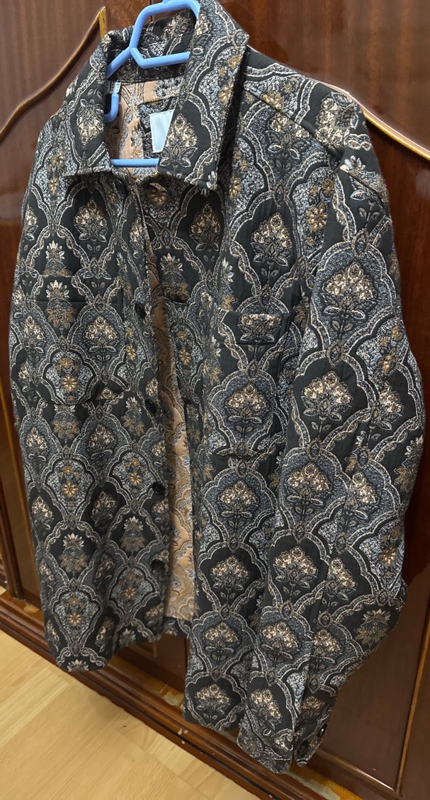 Vintage Desenli Kahverengi Uzun Kollu Erkek Gömlek - Görsel 2