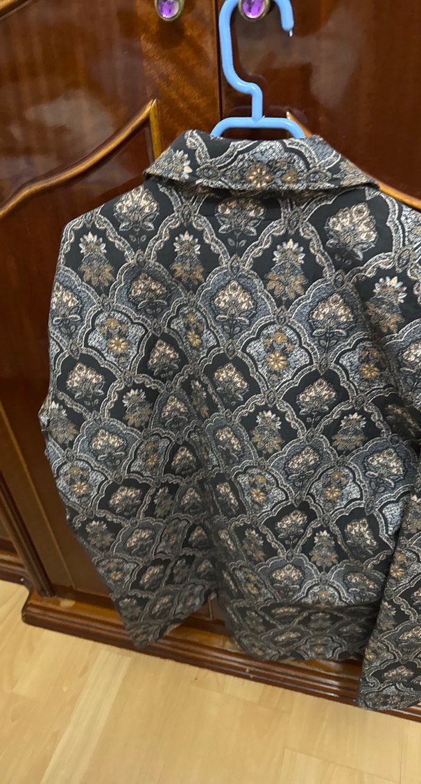 Vintage Desenli Kahverengi Uzun Kollu Erkek Gömlek - Görsel 4