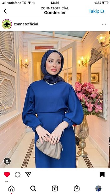 Zara Zoonat gece mavisi elbise kiralık şalı ile