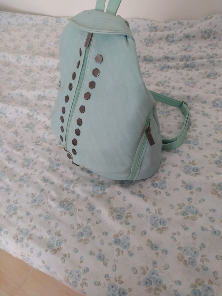 Turkuaz Bohem Kadın Sırt Çantası - Görsel 2