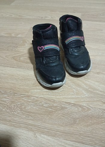 Kız Çocuk Siyah Velcro Spor Ayakkabı - Görsel 4