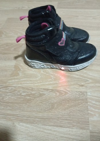 Kız Çocuk Siyah Velcro Spor Ayakkabı - Görsel 2