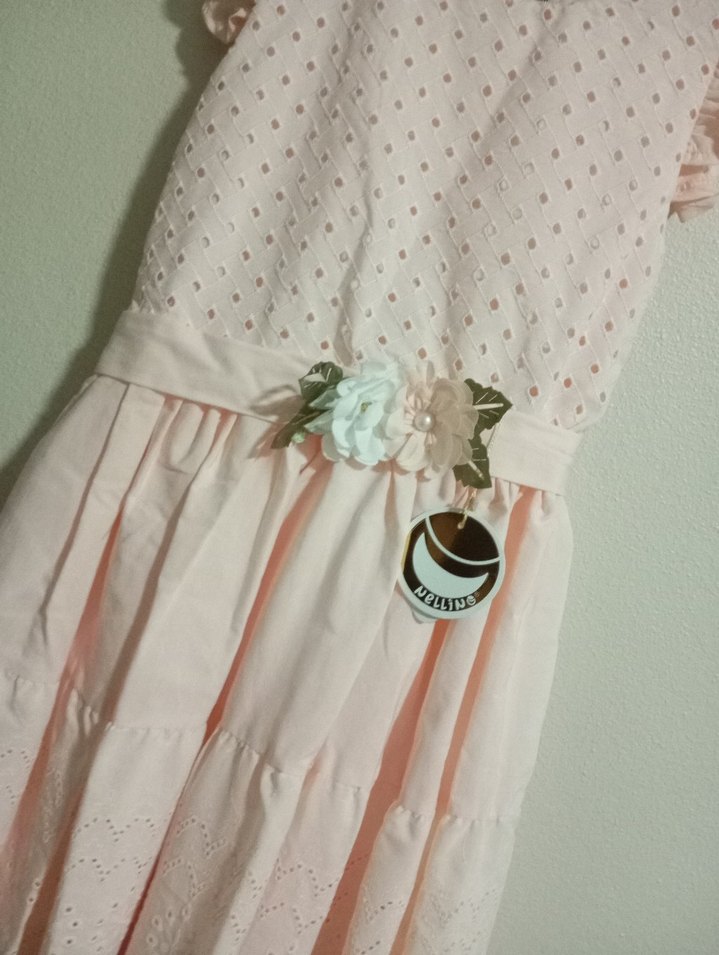 Pembe Tokalı Kız Çocuk Babet ve elbise - Görsel 2