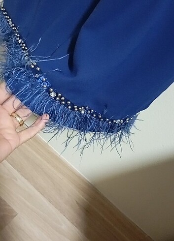 Lacivert elbise - Görsel 5