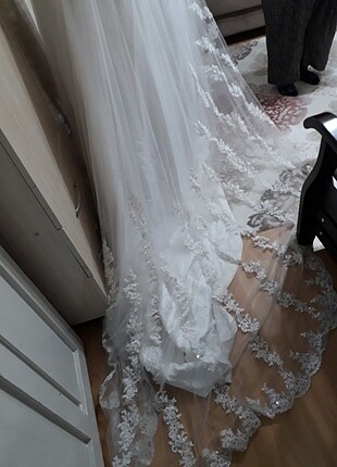 37 Beden beyaz Renk Özel dikim gelinlik 38 bedene uyumlu