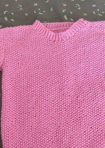 Diğer Kız Çocuk Pembe Örgü Kazak