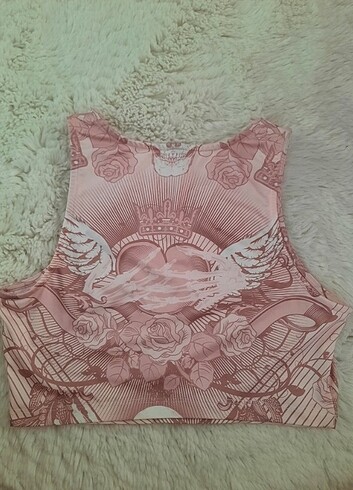Diğer pembe crop top