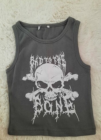 goth skull crop top