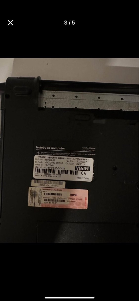 Vestel siyah bilgisayar - Görsel 4