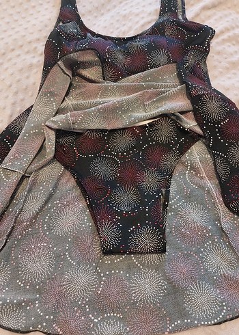 Payetli Çok Renkli Bohem Kadın Mayo - Görsel 3