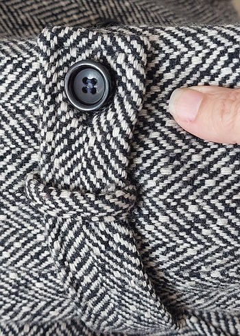 Çift Düğmeli Uzun Kaban - Görsel 3