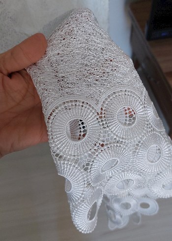 Dantel Detaylı Uzun Bej beyazı Kadın Abiye Elbise - Görsel 3