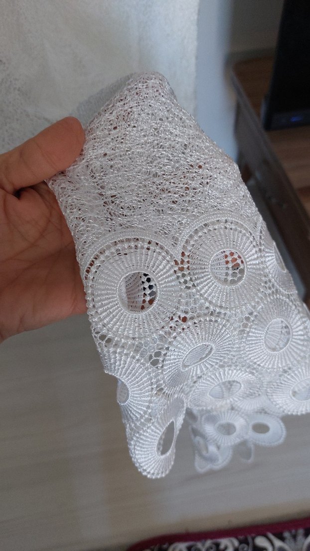 Dantel Detaylı Uzun Bej beyazı Kadın Abiye Elbise - Görsel 3