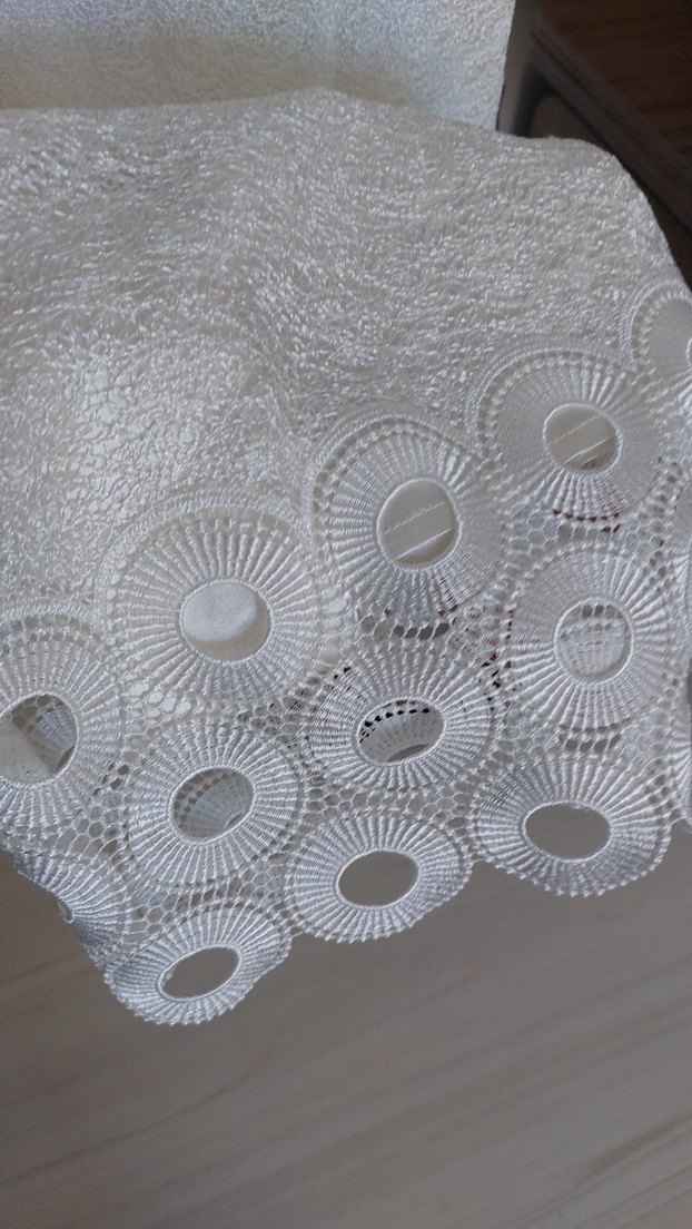 Dantel Detaylı Uzun Bej beyazı Kadın Abiye Elbise - Görsel 4