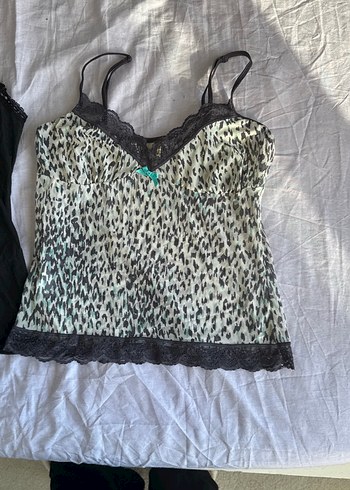 m Beden Dantel Intimissimi İnce Askılı Kadın Atlet leopar