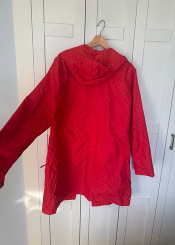 Tchibo yağmurluk rüzgarlık Düğmeli Kırmızı - Görsel 4