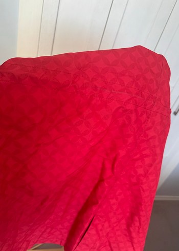 Tchibo yağmurluk rüzgarlık Düğmeli Kırmızı - Görsel 5