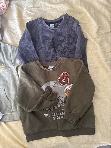 18-24 Ay Beden çeşitli Renk 4 sweatshirt ve kapüşonlu mont