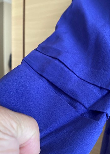 l Beden Düğmeli Lacivert Kadın Blazer Ceket