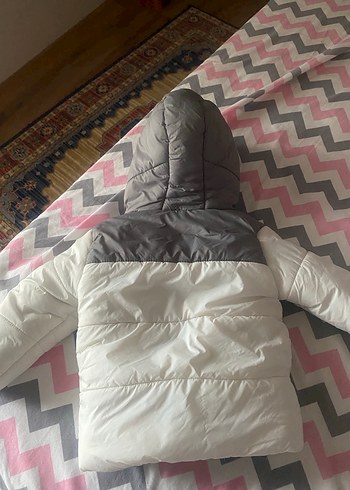 9-12 Ay Beden Gri Erkek Çocuk Fermuarlı Mont
