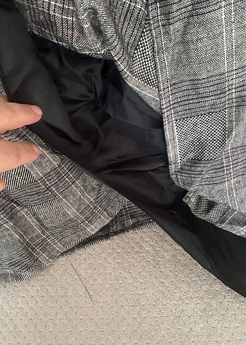 Gri Pilili Kadın Kumaş Pantolon - Görsel 4