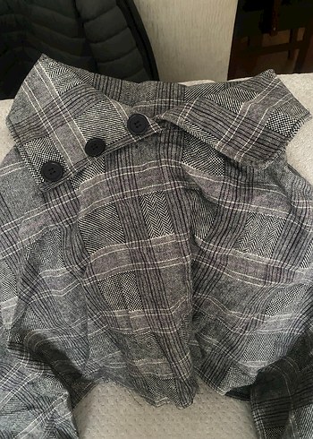 Gri Pilili Kadın Kumaş Pantolon - Görsel 2