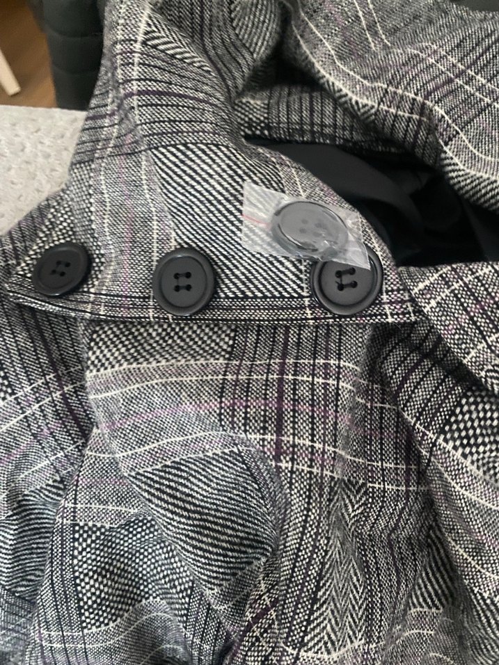 Gri Pilili Kadın Kumaş Pantolon - Görsel 3