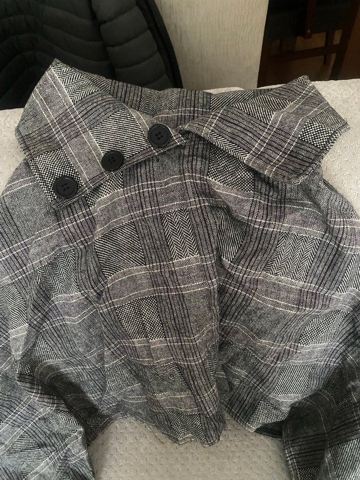 Gri Pilili Kadın Kumaş Pantolon - Görsel 2