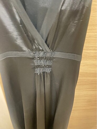 Siyah ipek elbise - Görsel 4