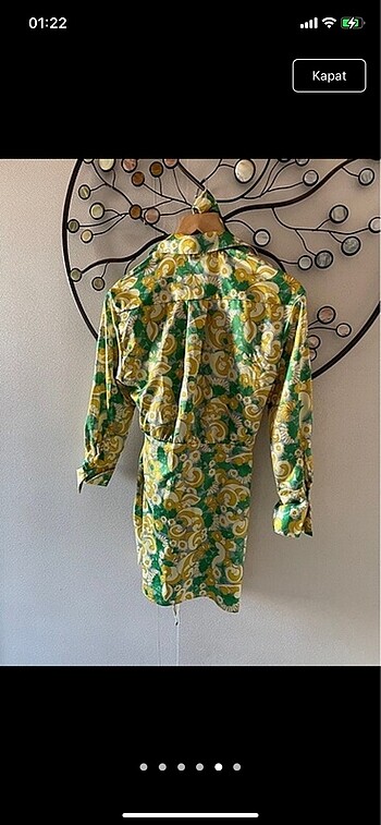 xs Beden sarı Renk Zara model mini elbise