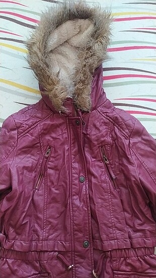15-16 Yaş Beden mor Renk Kız çocuk mont 164 cm 15-16 yaş deri mont