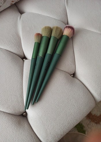 4'lü Yeşil Makyaj Fırçası Seti - Görsel 5