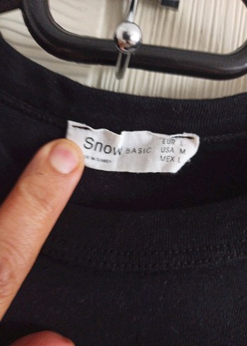 t-shirt bluz snow basıc L siyah - Görsel 6