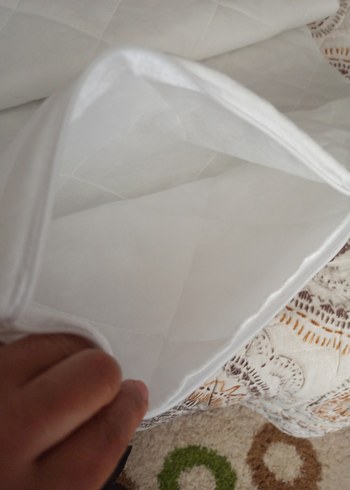 yastık kılıfı içi elyaflı kalın kumaş Kapitoneli Yastık Koruyucu - Görsel 5