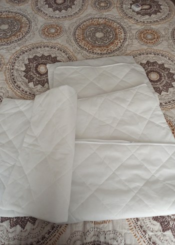 yastık kılıfı içi elyaflı kalın kumaş Kapitoneli Yastık Koruyucu - Görsel 4