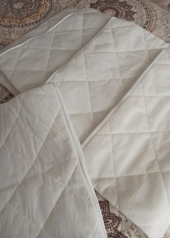 yastık kılıfı içi elyaflı kalın kumaş Kapitoneli Yastık Koruyucu - Görsel 6