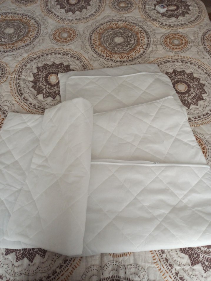 yastık kılıfı içi elyaflı kalın kumaş Kapitoneli Yastık Koruyucu - Görsel 4