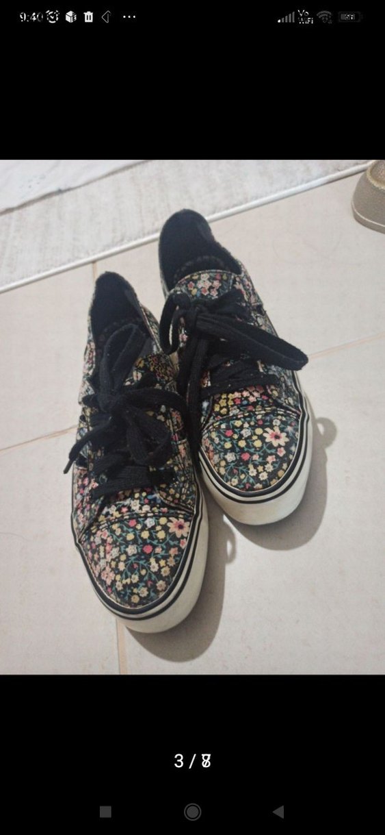 Bershka ayakkabı çiçekli 38 giyilmiştir şu anda da kullanım - Görsel 3